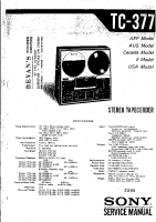 Sony TC-377 - Service Manual 